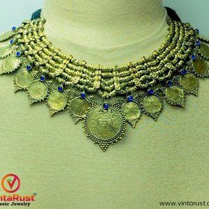 Afghan Tribal Coins Jewelry Set, Afghan Coins Jewelry, Antique Coins